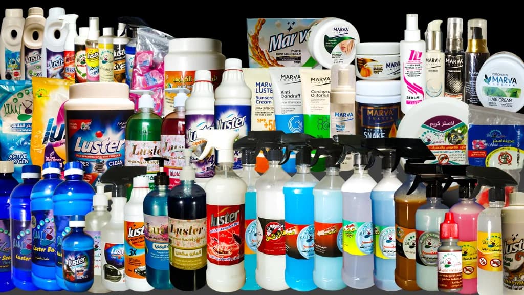 تشكيلة منتجات لاستر للمنظفات والمبيدات والتجميل